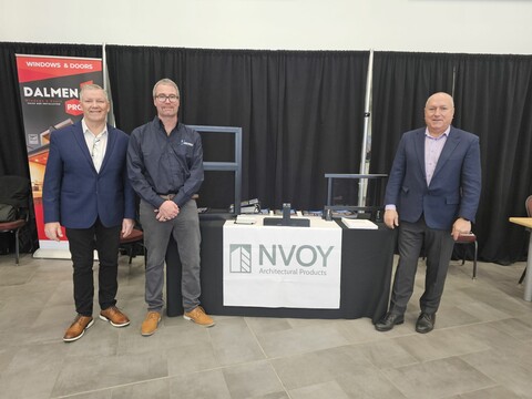 Art, Mathew, and Shawn at Nvoy's BECOR Booth